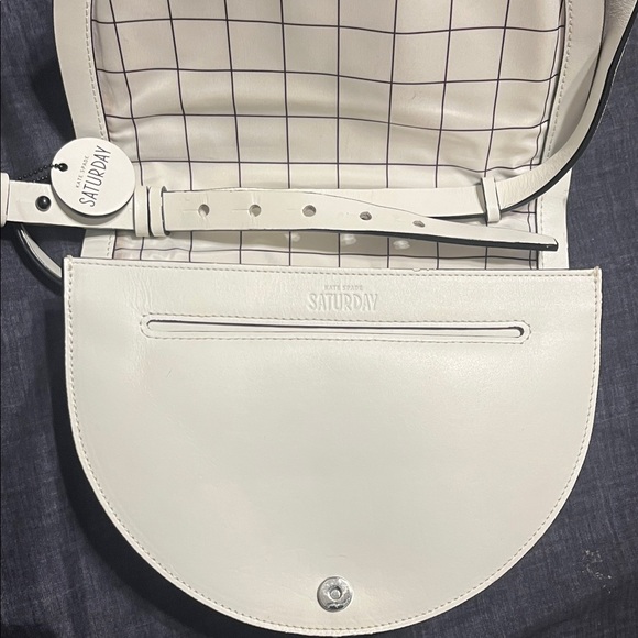 Kate Spade Cream Crossbody Bag with Grid Interior - Picture 5 of 8